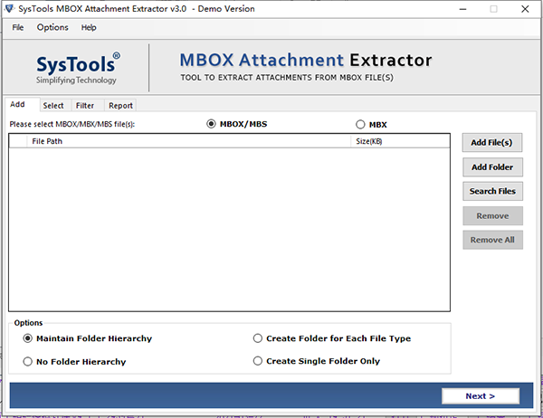 SysTools MBOX Attachment Extractor图片